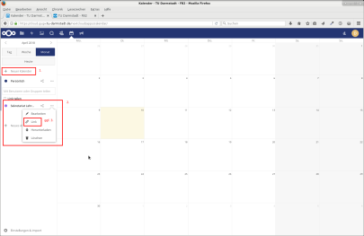 Nextcloud weiterer Kalender