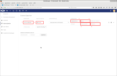 Nextcloud, Fileserver als externer Speicher
