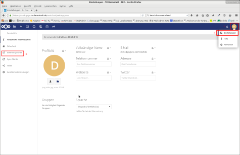 Nextcloud externer Speicher